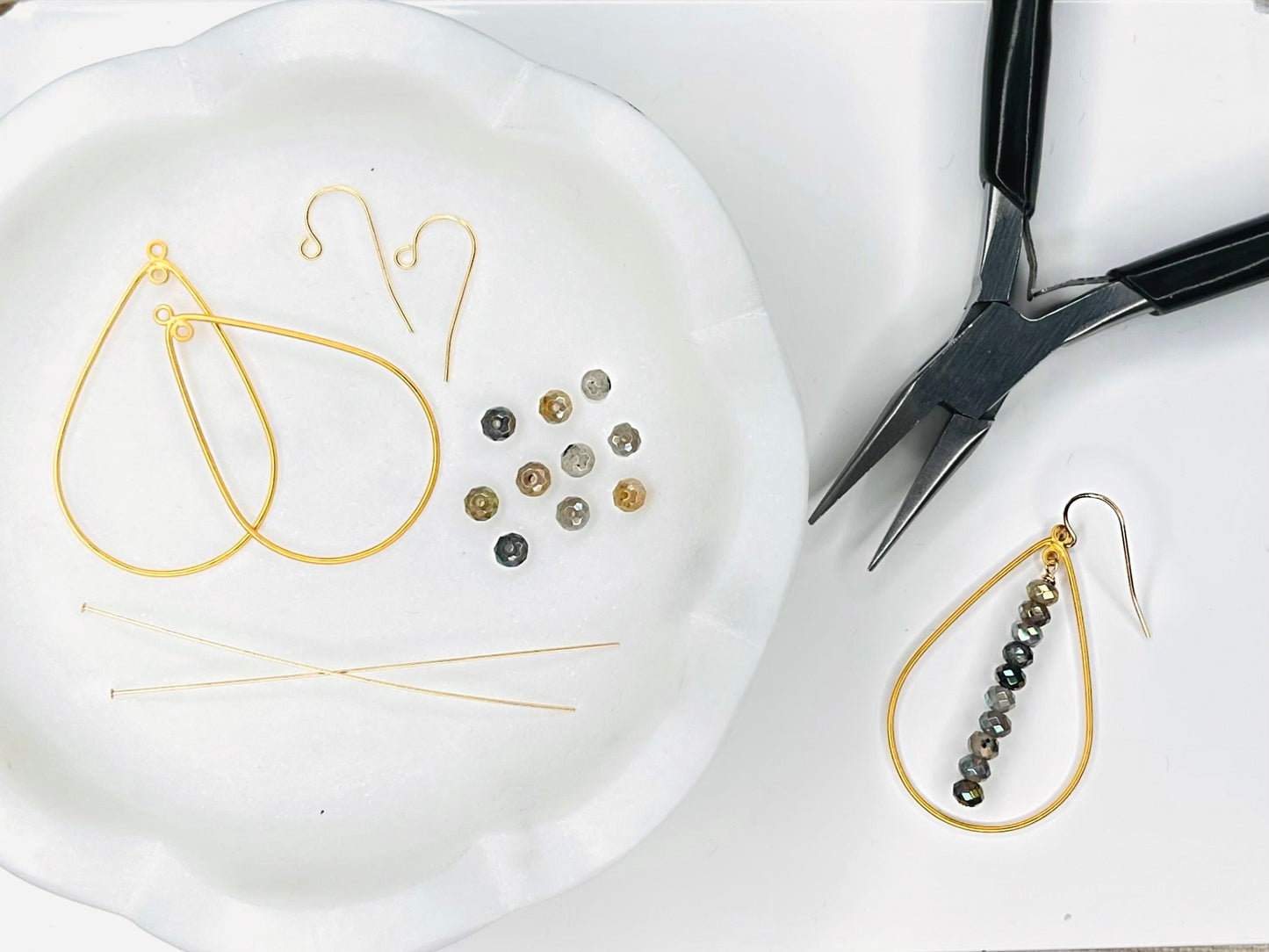 The Vera Earrings: Amazonite, Freshwater Pearl, or Labradorite