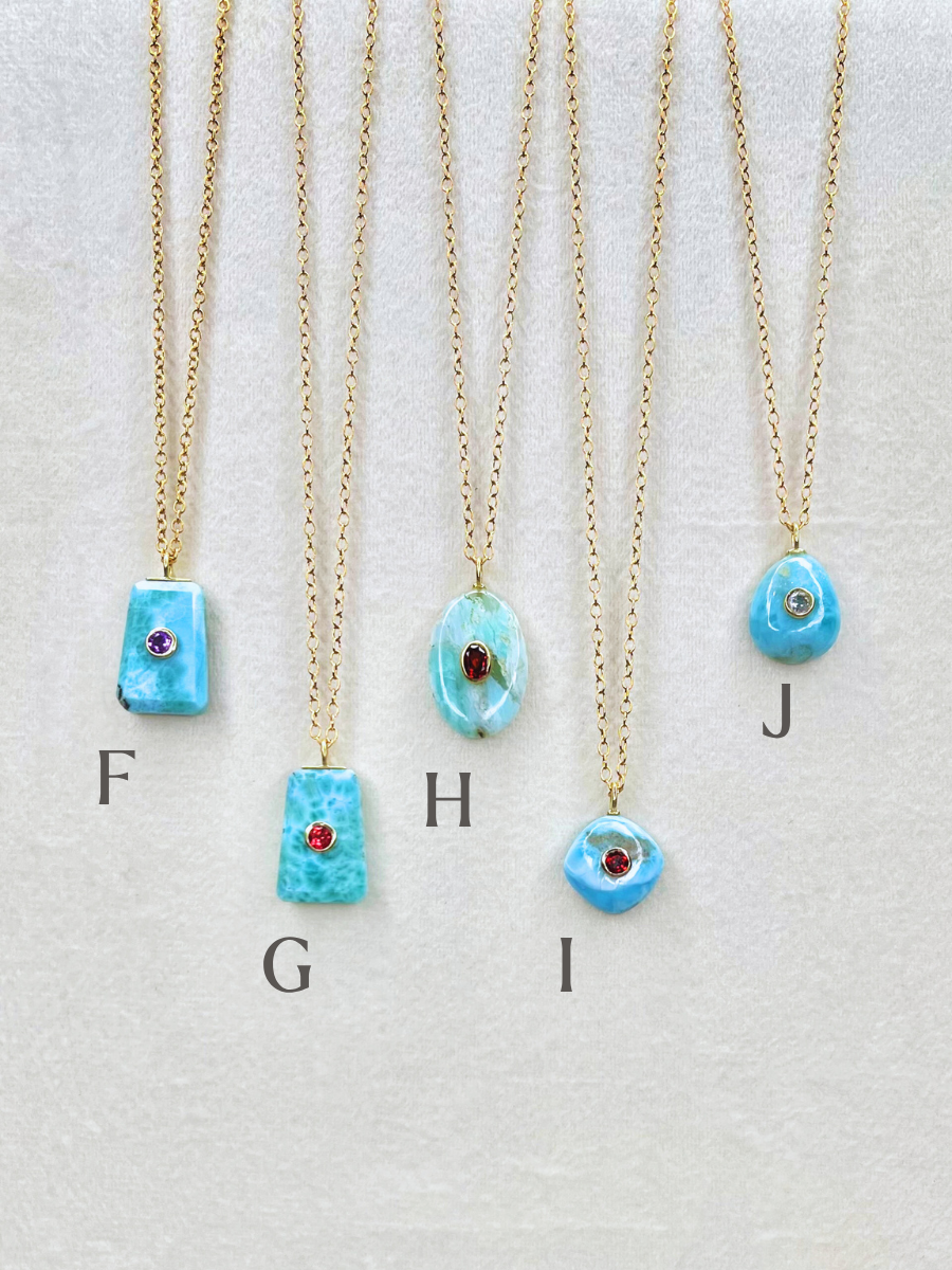 The Celeste Necklace: Larimar