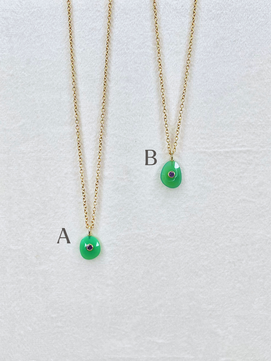 The Celeste Necklace: Chrysoprase