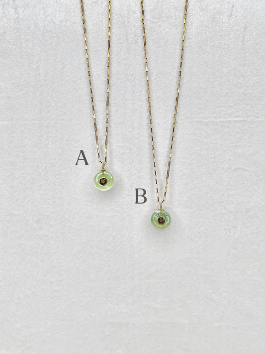 The Celeste Necklace: Prehnite