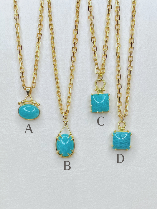 The Margot Necklace: Amazonite