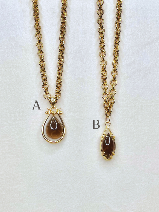 The Margot Necklace: Smokey Topaz