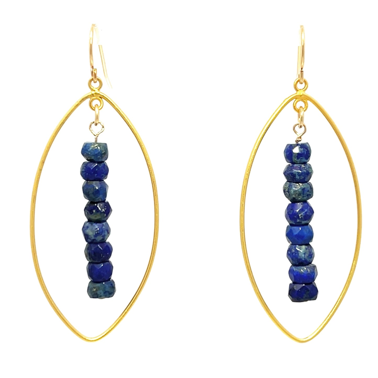 The Cleo Earrings: Aquamarine or Lapis