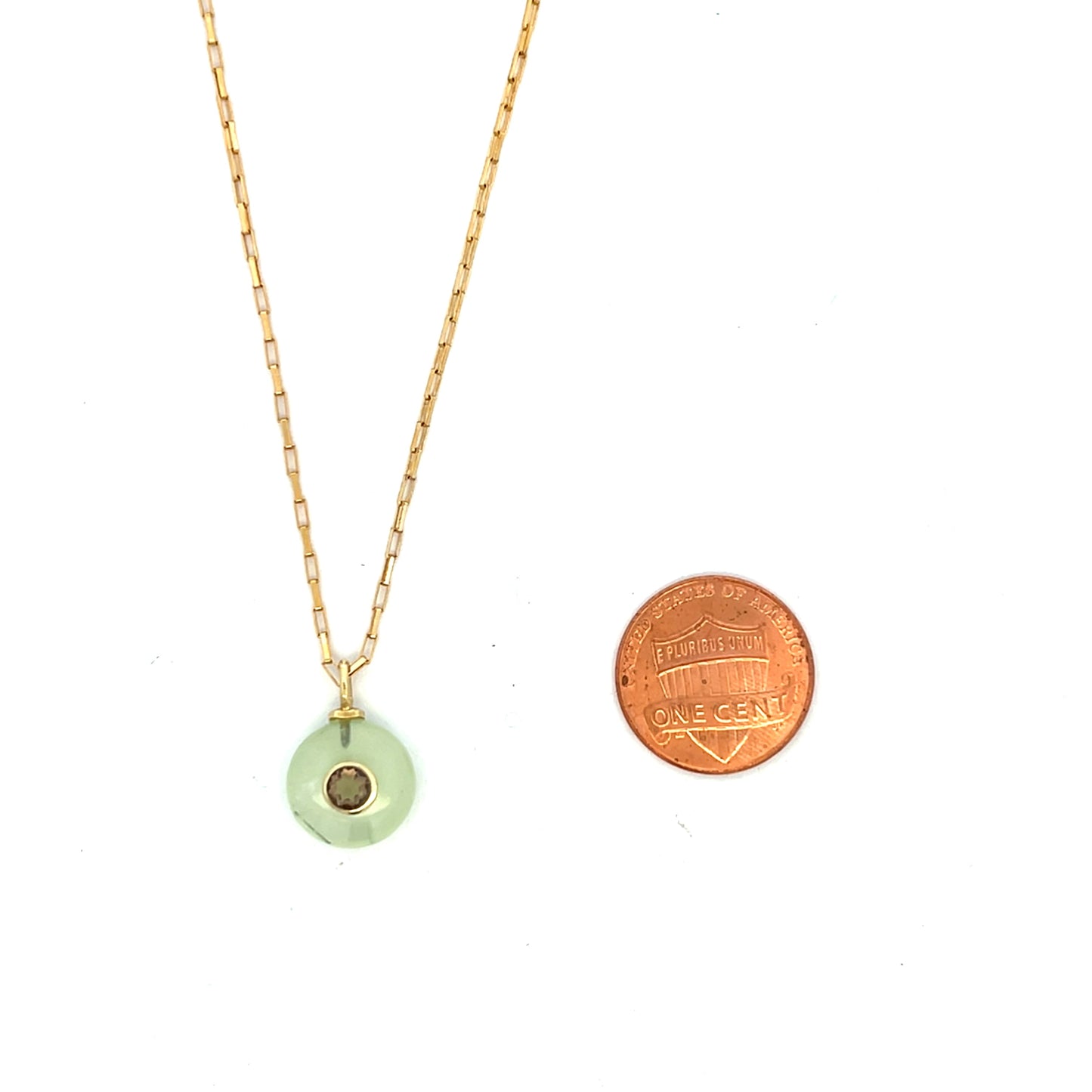The Celeste Necklace: Prehnite