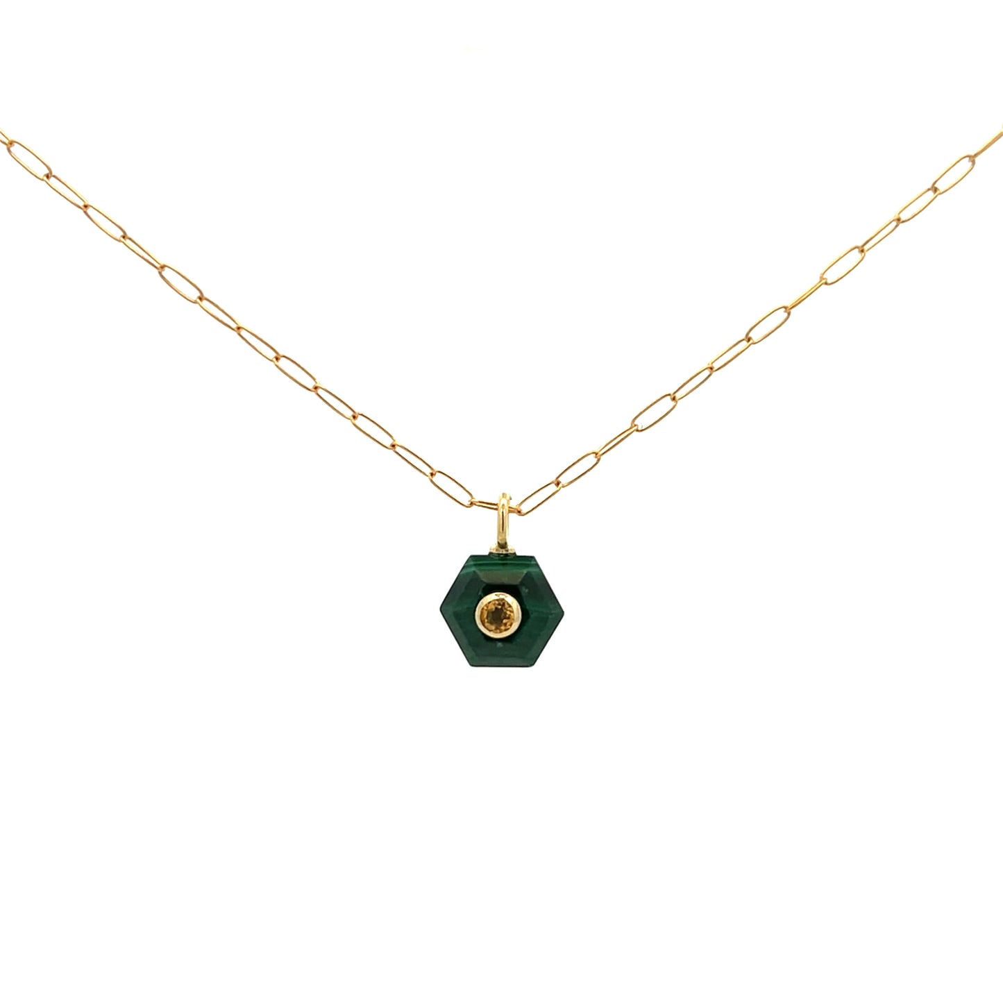 The Celeste Necklace: Malachite