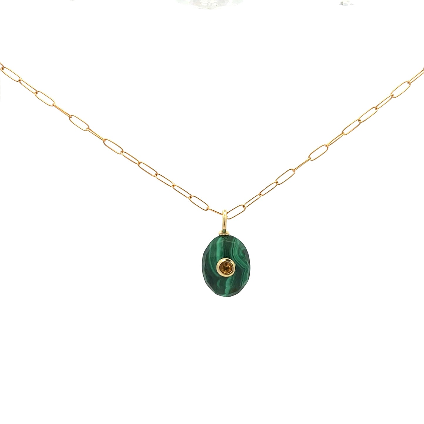 The Celeste Necklace: Malachite