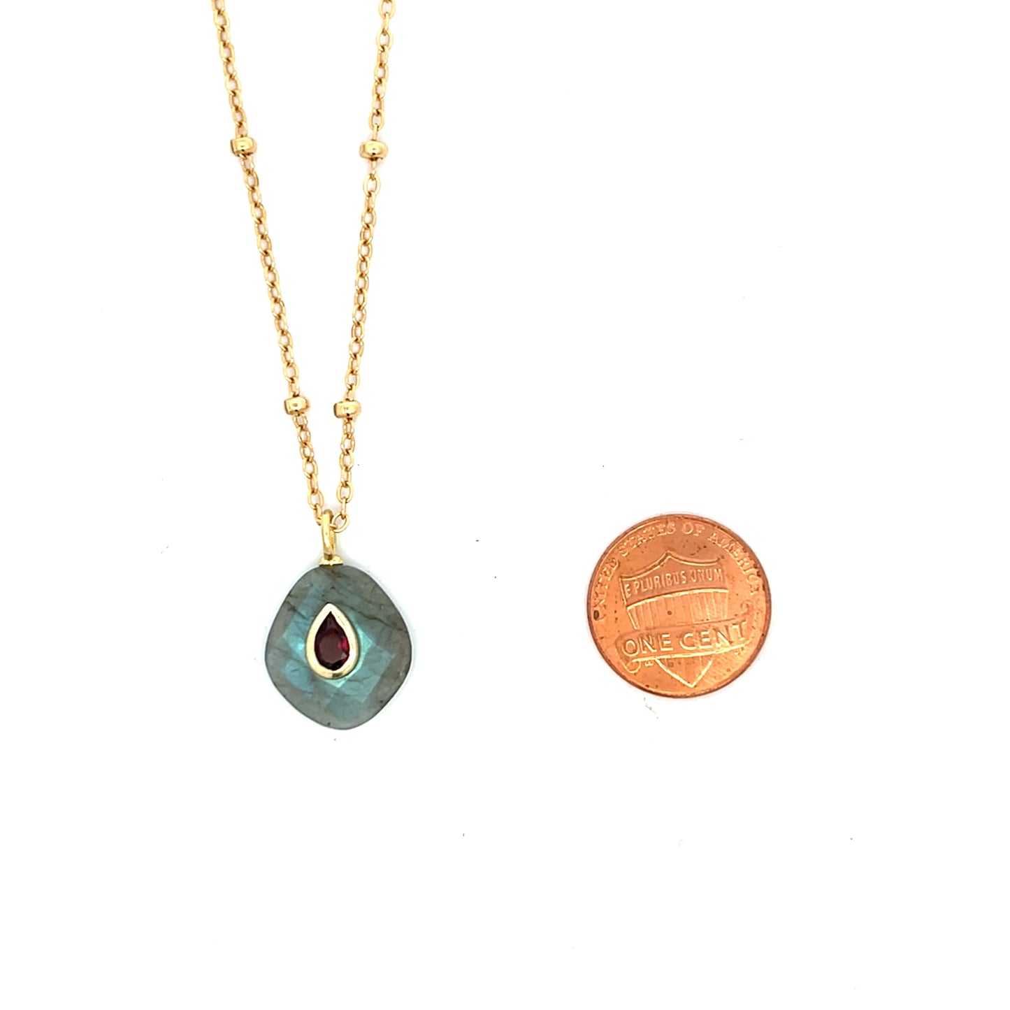 The Celeste Necklace: Labradorite