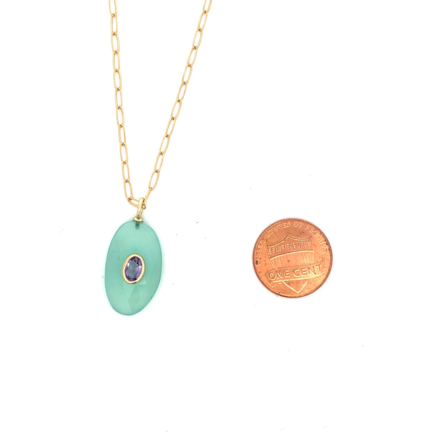 The Celeste Necklace: Chalcedony