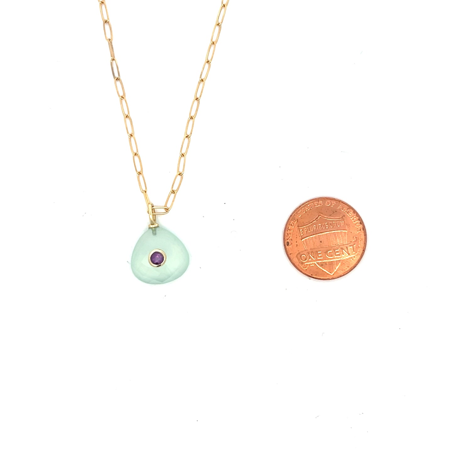 The Celeste Necklace: Chalcedony