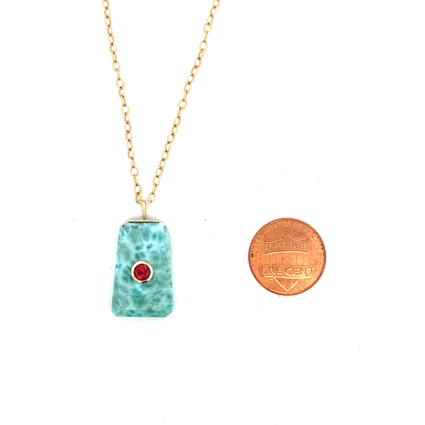 The Celeste Necklace: Larimar