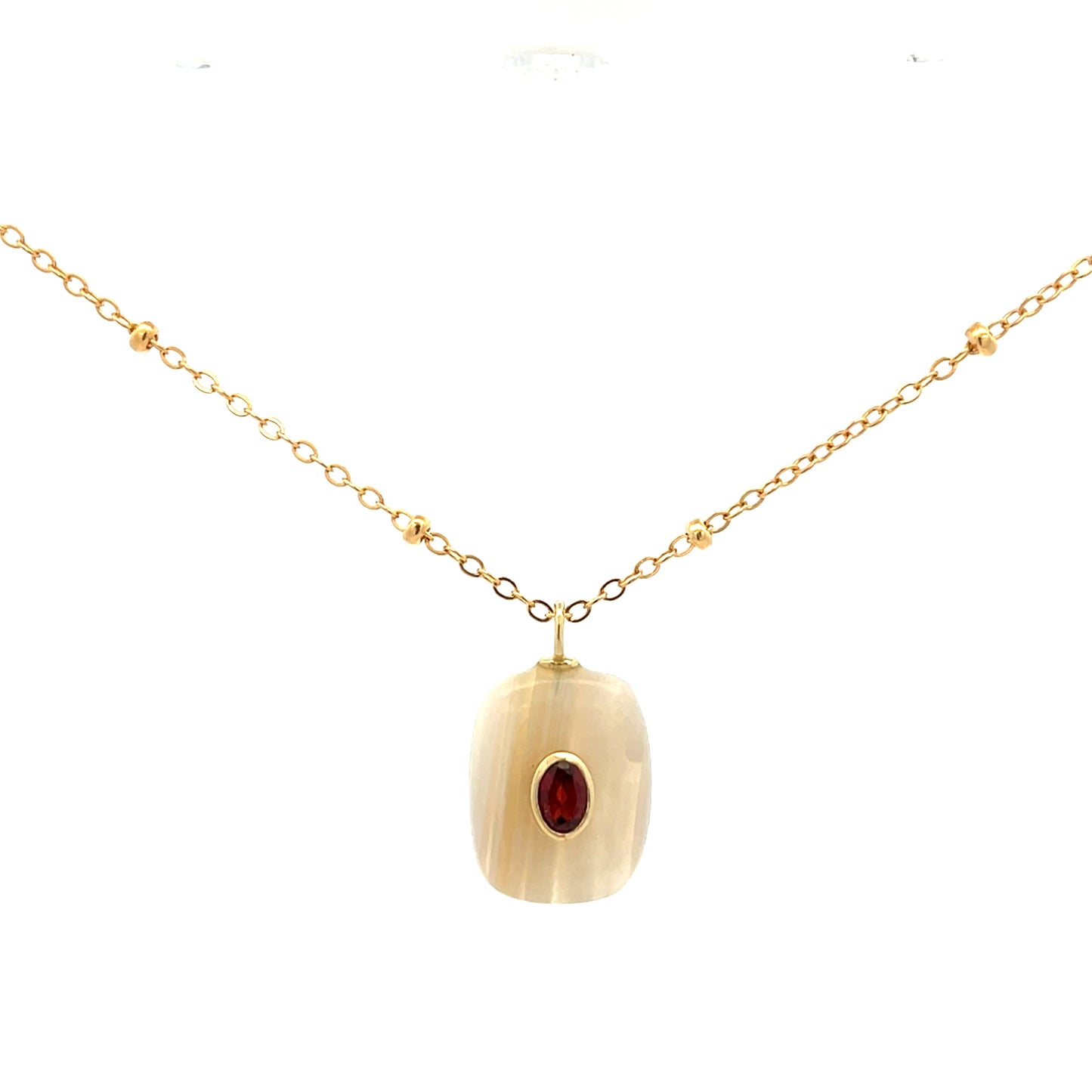 The Celeste Necklace: Botswana Agate