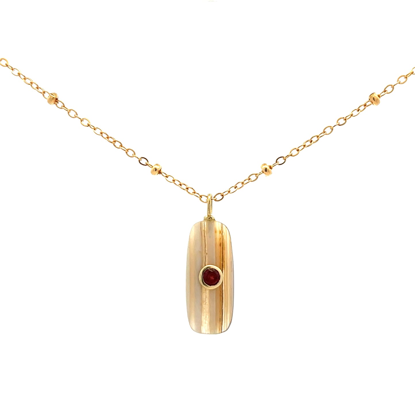 The Celeste Necklace: Botswana Agate