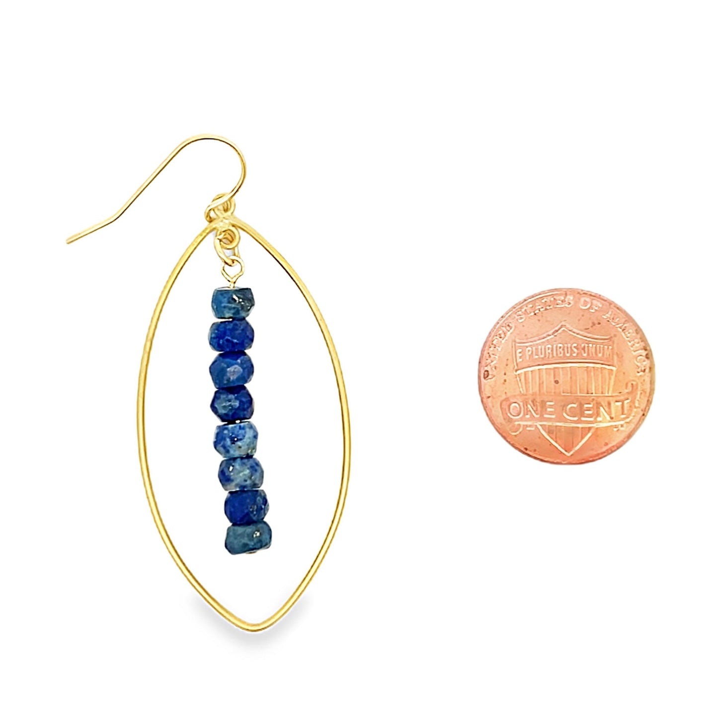 The Cleo Earrings: Aquamarine or Lapis