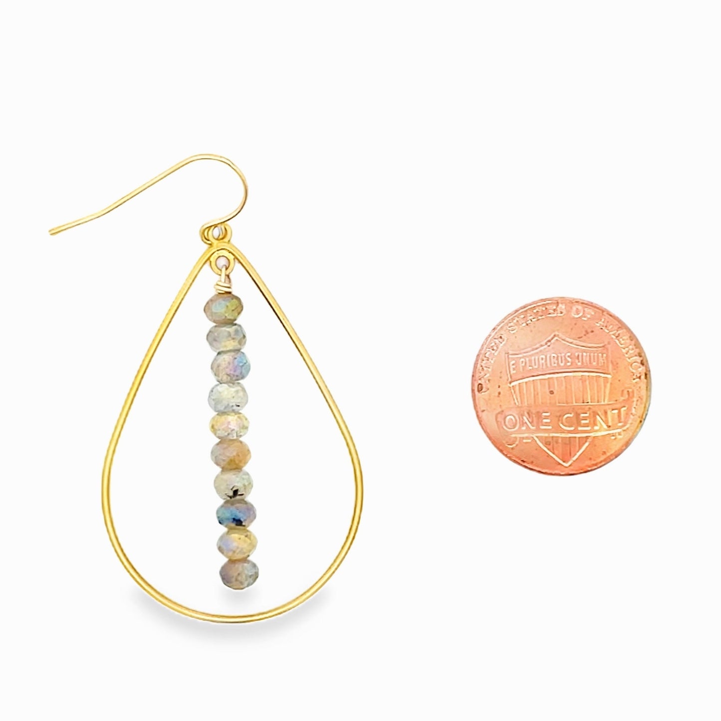 The Vera Earrings: Amazonite, Freshwater Pearl, or Labradorite