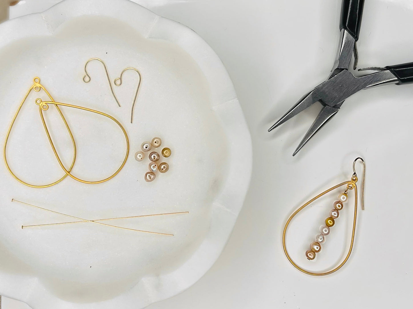 The Vera Earrings: Amazonite, Freshwater Pearl, or Labradorite