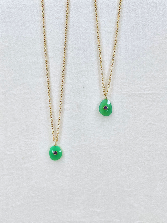 The Celeste Necklace: Chrysoprase