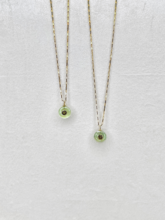 The Celeste Necklace: Prehnite