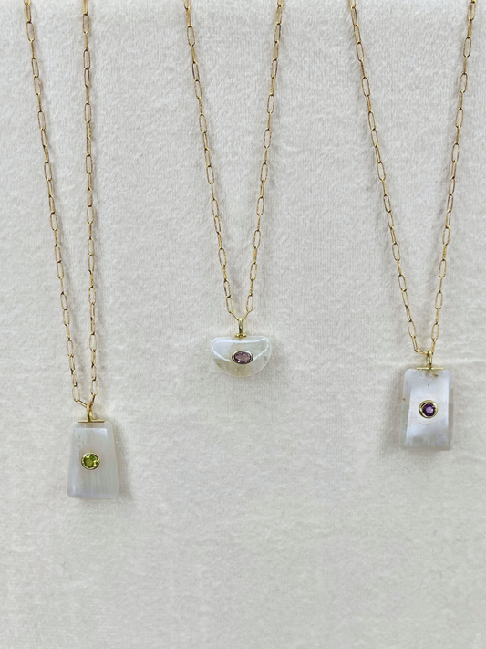 The Celeste Necklace: Moonstone