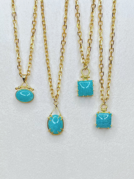 The Margot Necklace: Amazonite