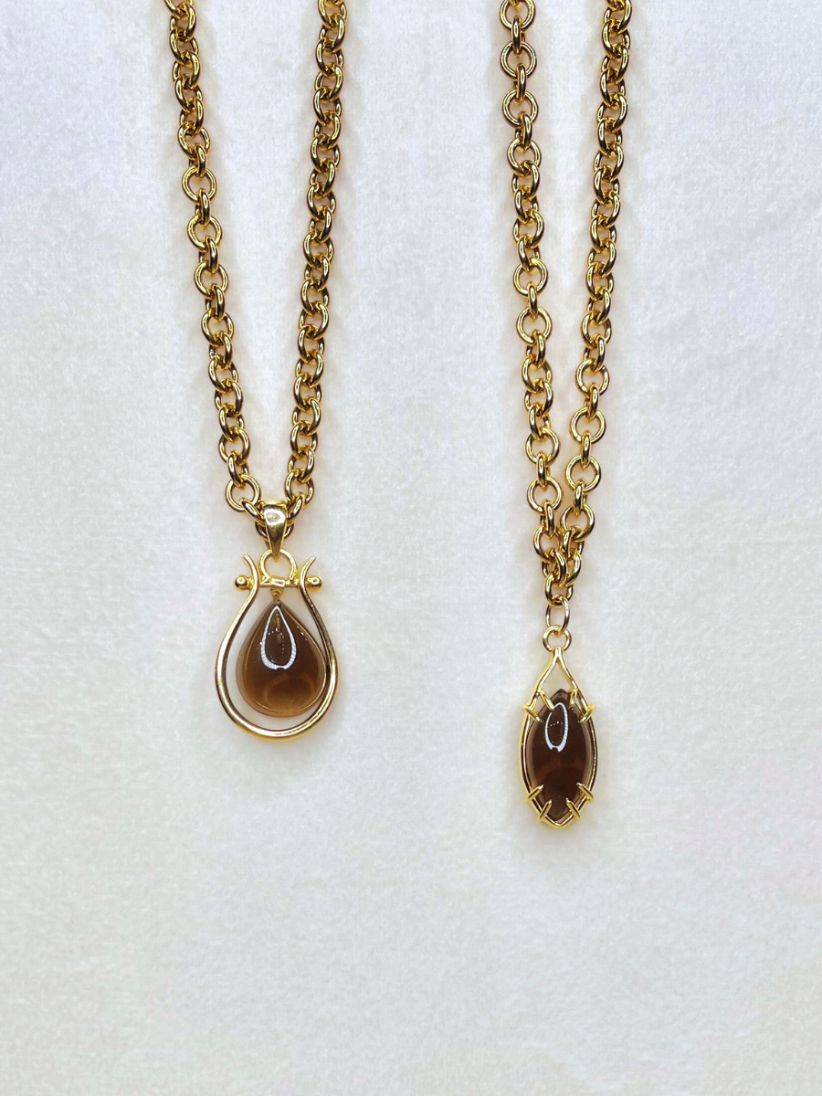 The Margot Necklace: Smokey Topaz