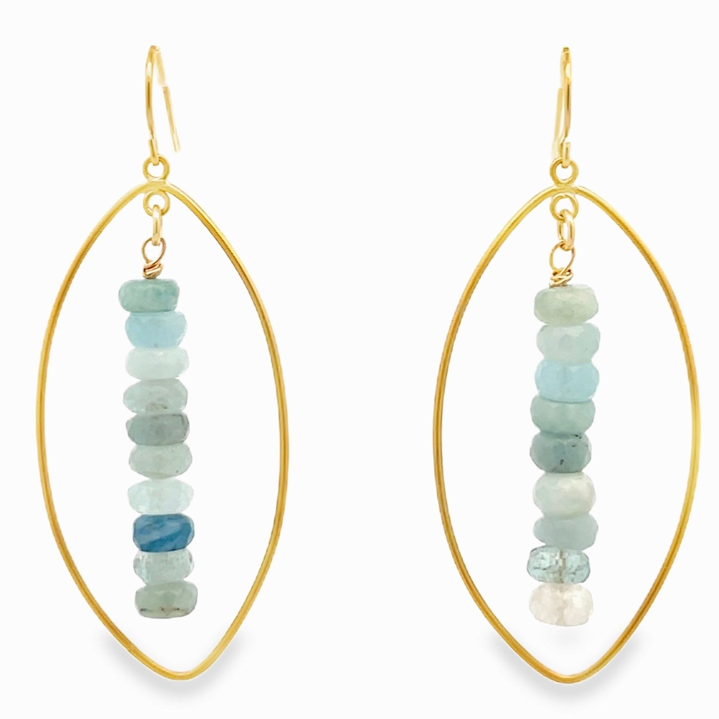 The Cleo Earrings: Aquamarine or Lapis