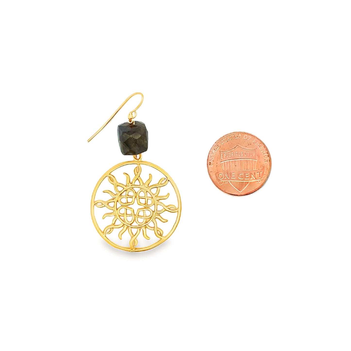 The Esme Earrings: Labradorite