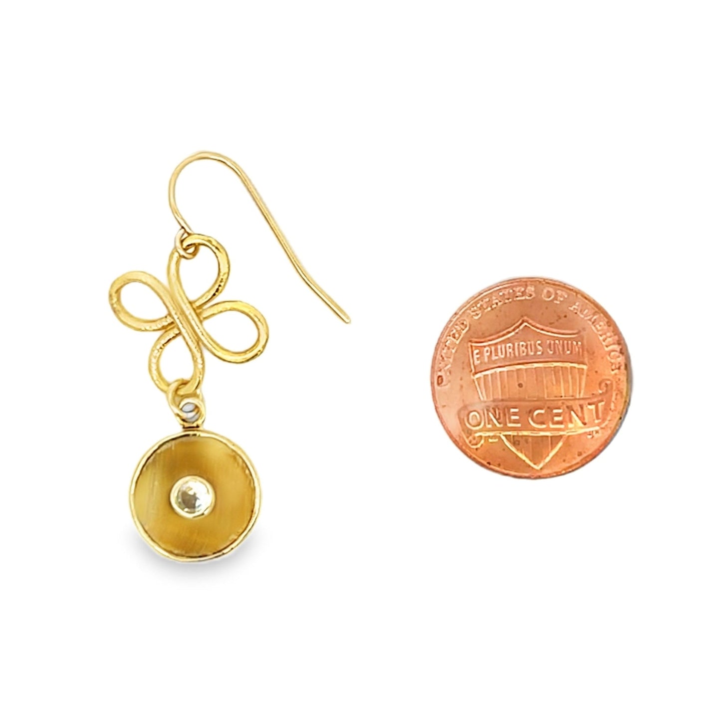 The Odette Earrings: Tigers Eye, Pink Opal or Malachite