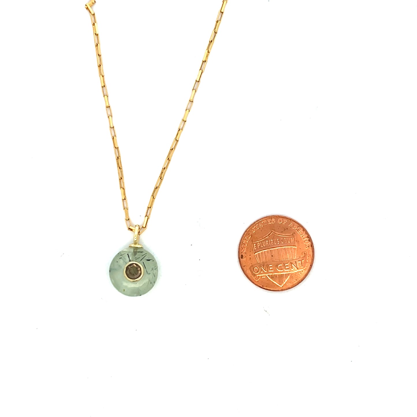 The Celeste Necklace: Prehnite