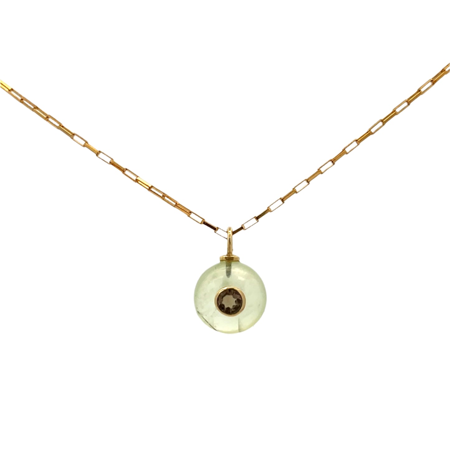 The Celeste Necklace: Prehnite