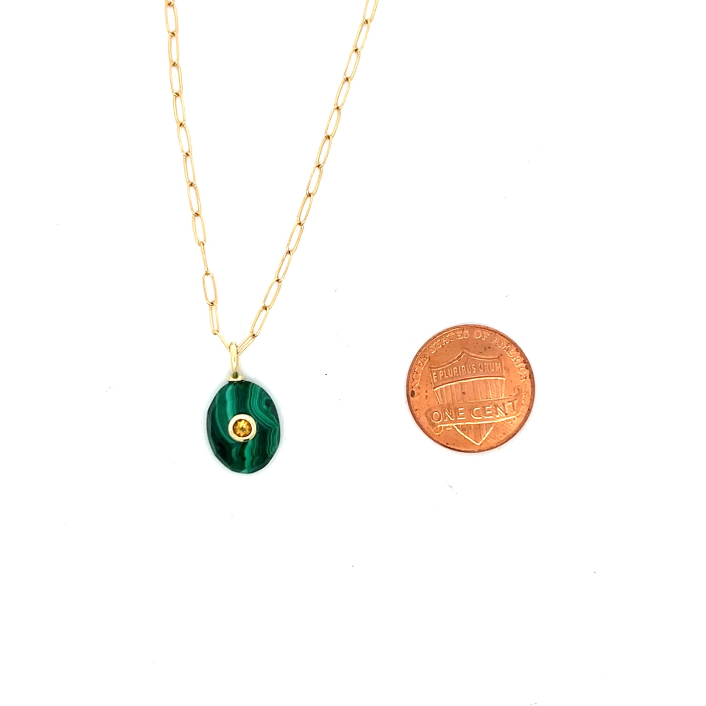 The Celeste Necklace: Malachite