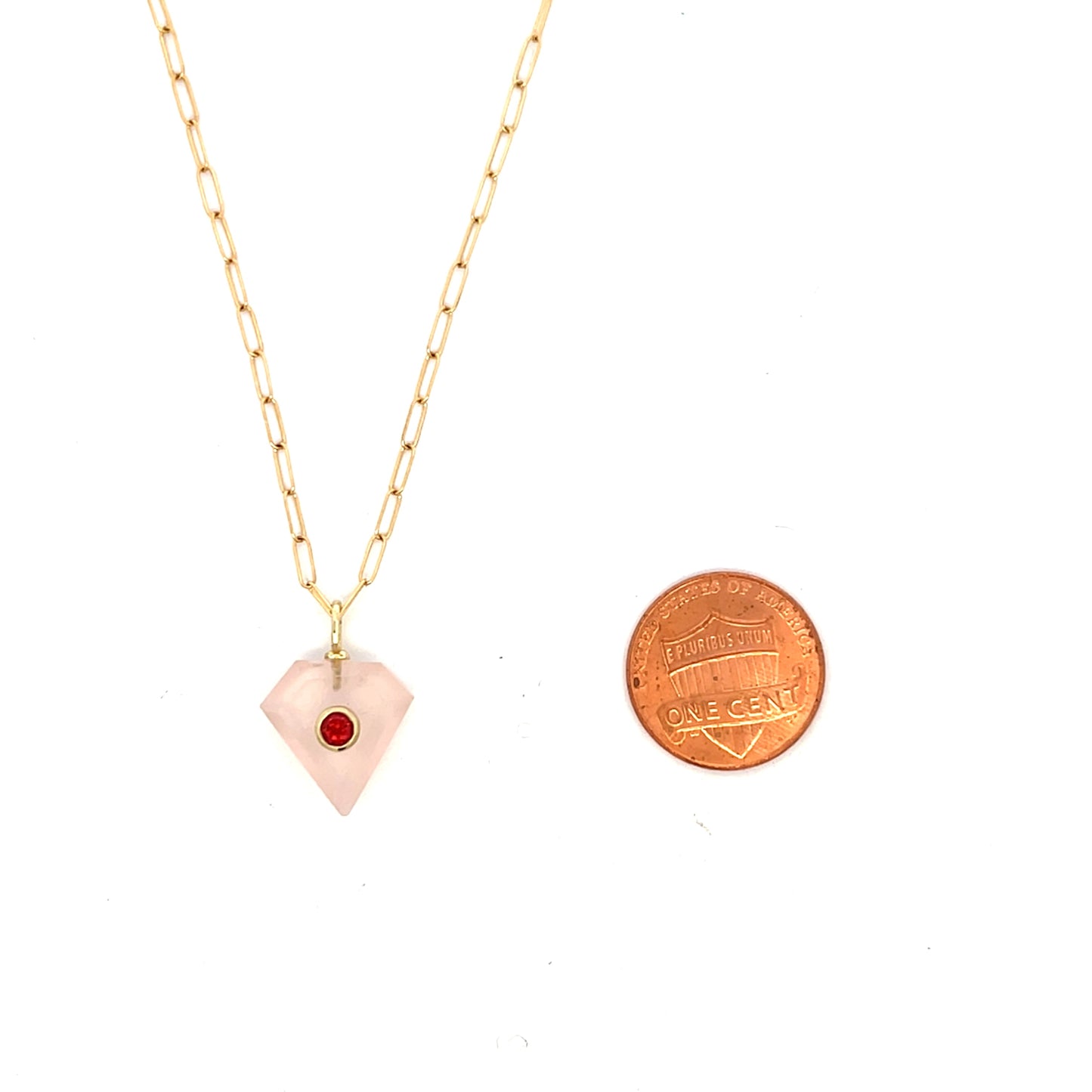 The Celeste Necklace: Rose Quartz