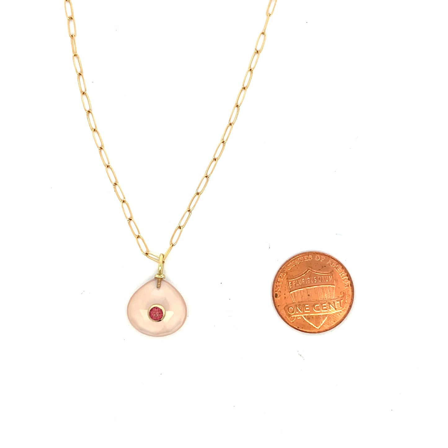 The Celeste Necklace: Rose Quartz