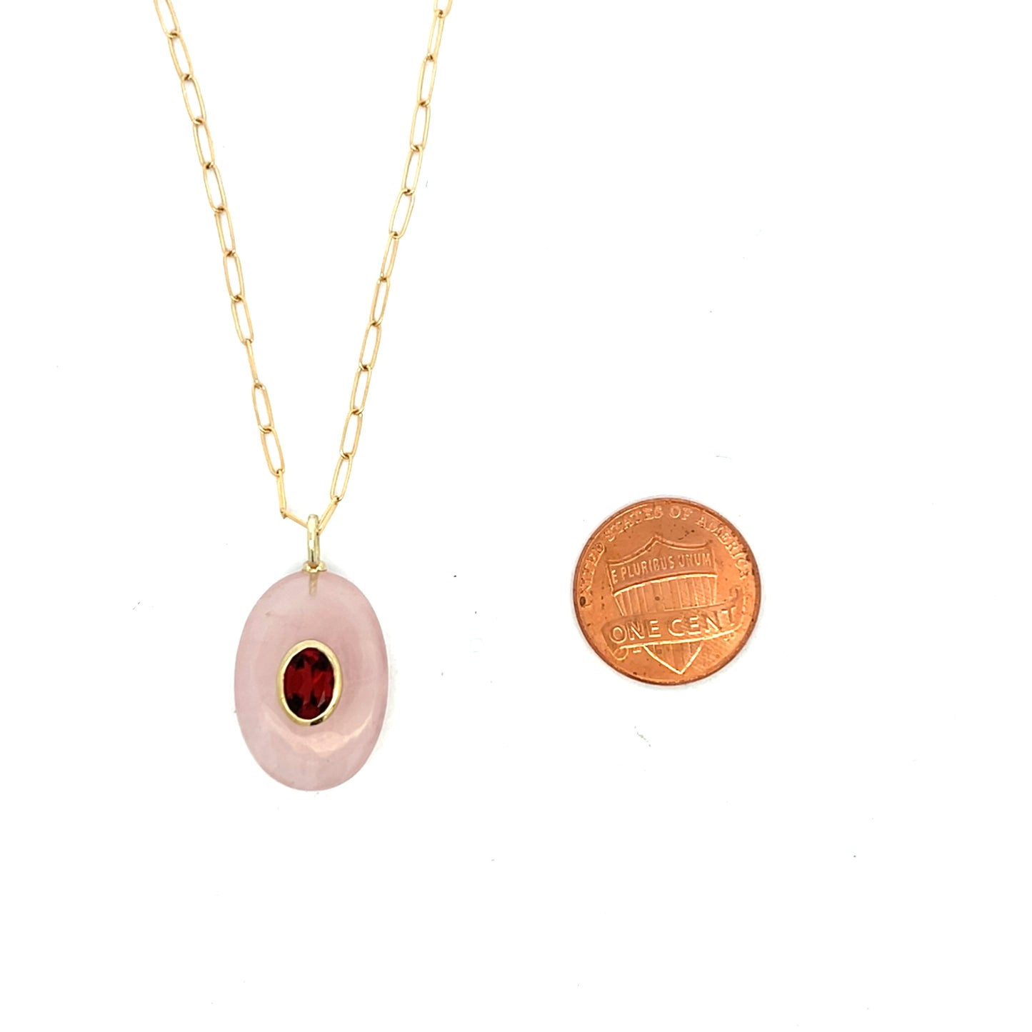 The Celeste Necklace: Rose Quartz