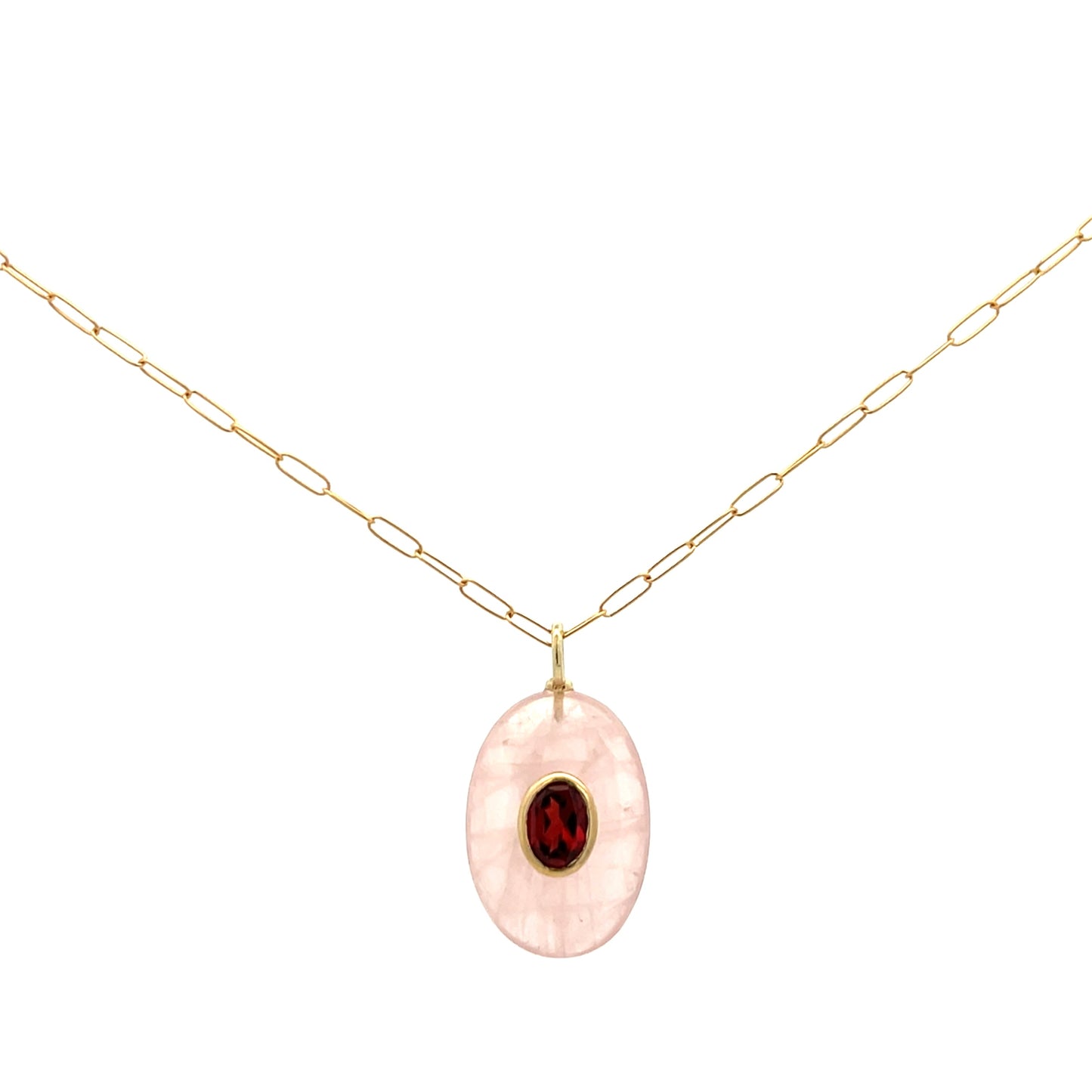 The Celeste Necklace: Rose Quartz
