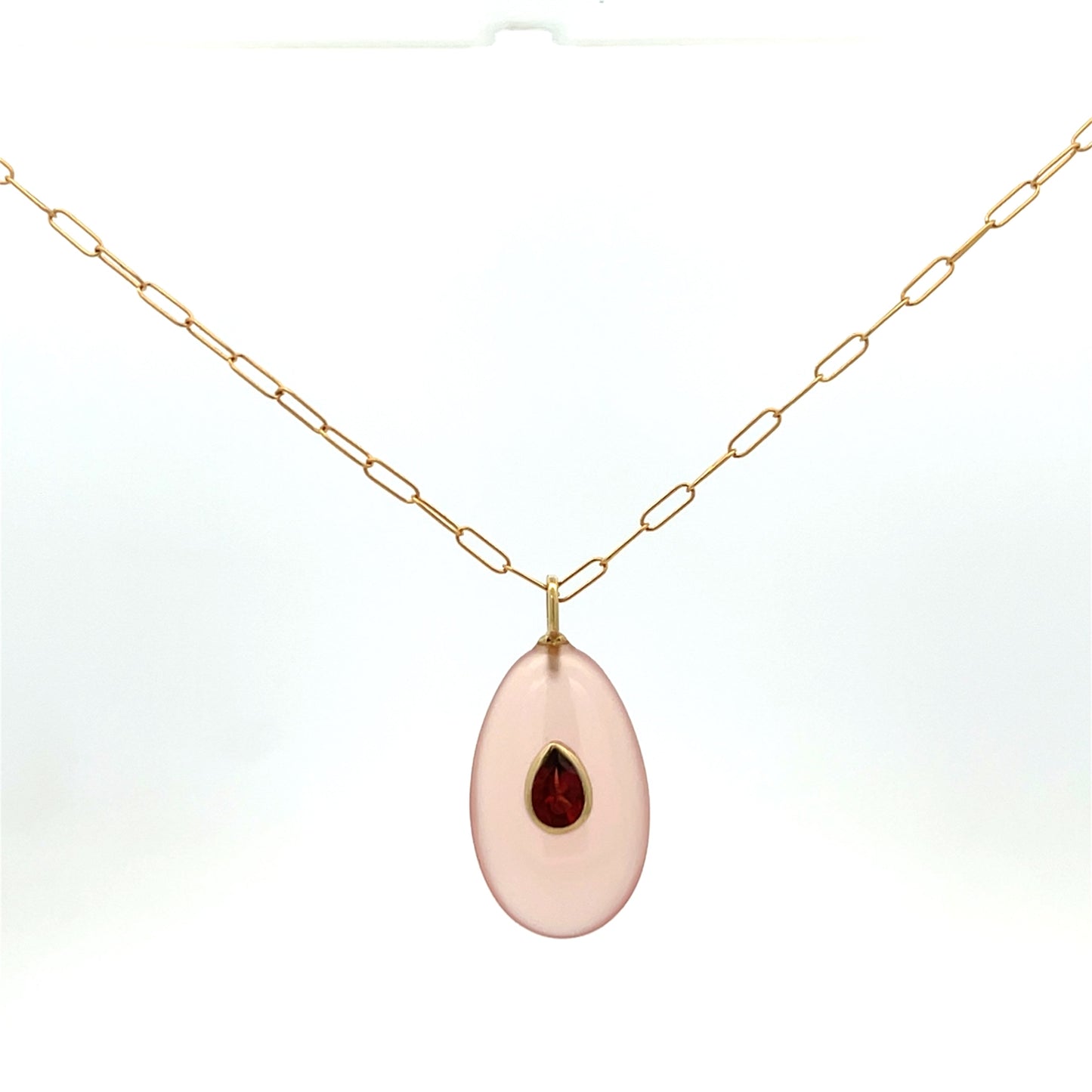 The Celeste Necklace: Rose Quartz