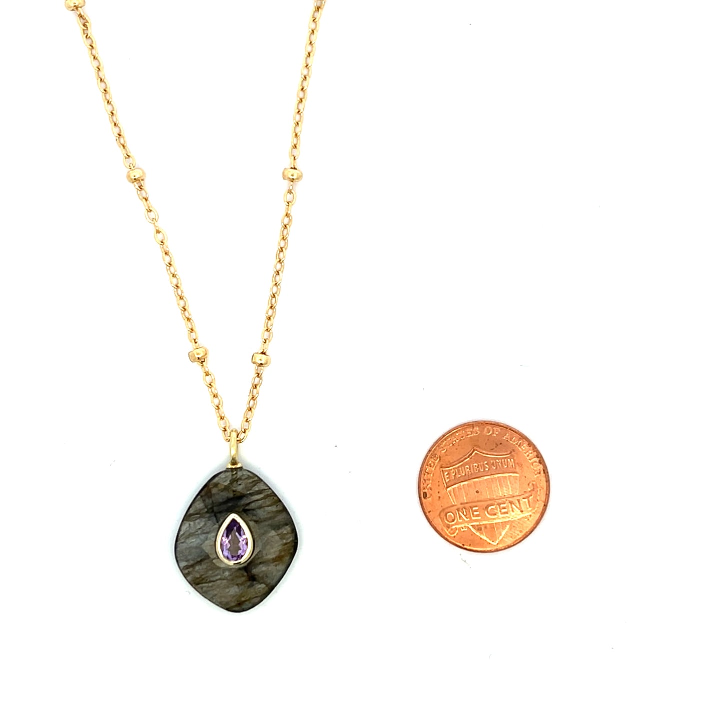 The Celeste Necklace: Labradorite