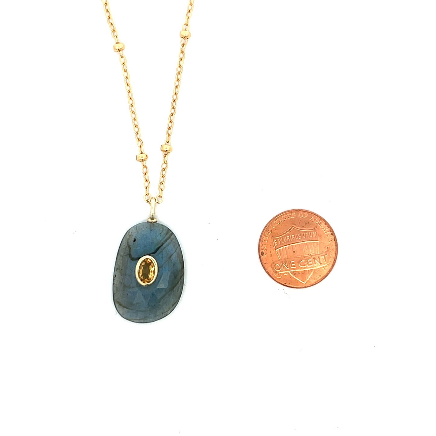 The Celeste Necklace: Labradorite