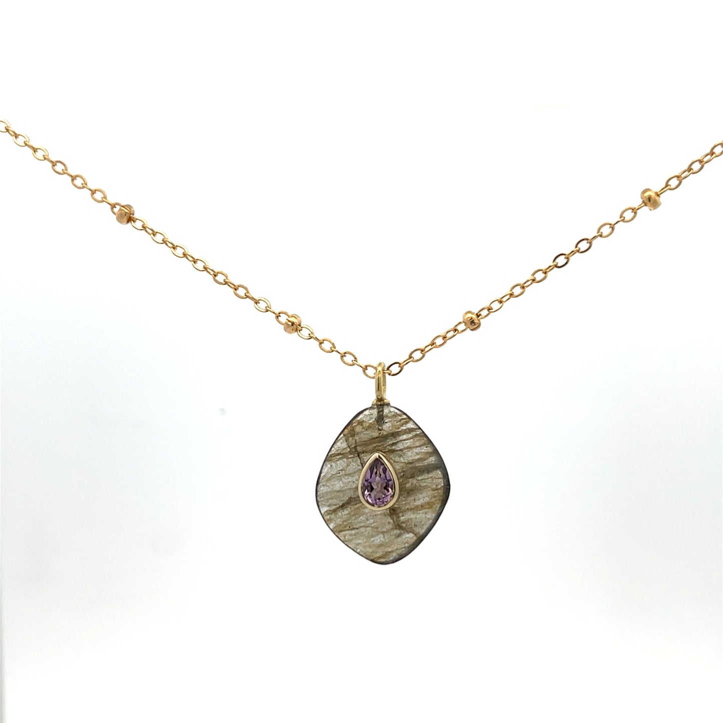 The Celeste Necklace: Labradorite