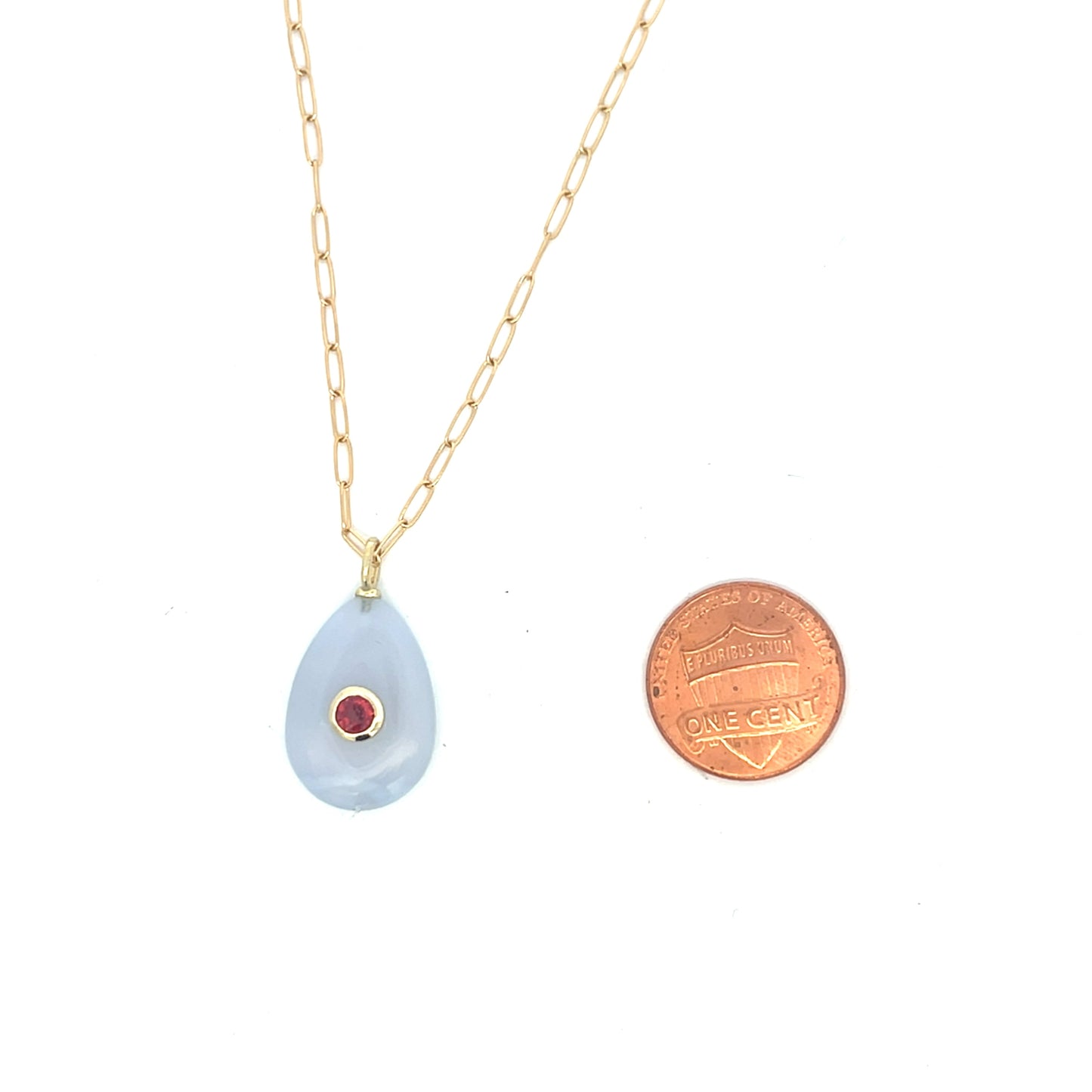The Celeste Necklace: Chalcedony