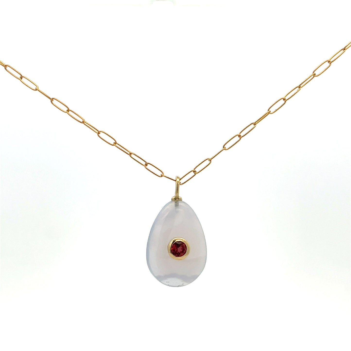 The Celeste Necklace: Chalcedony