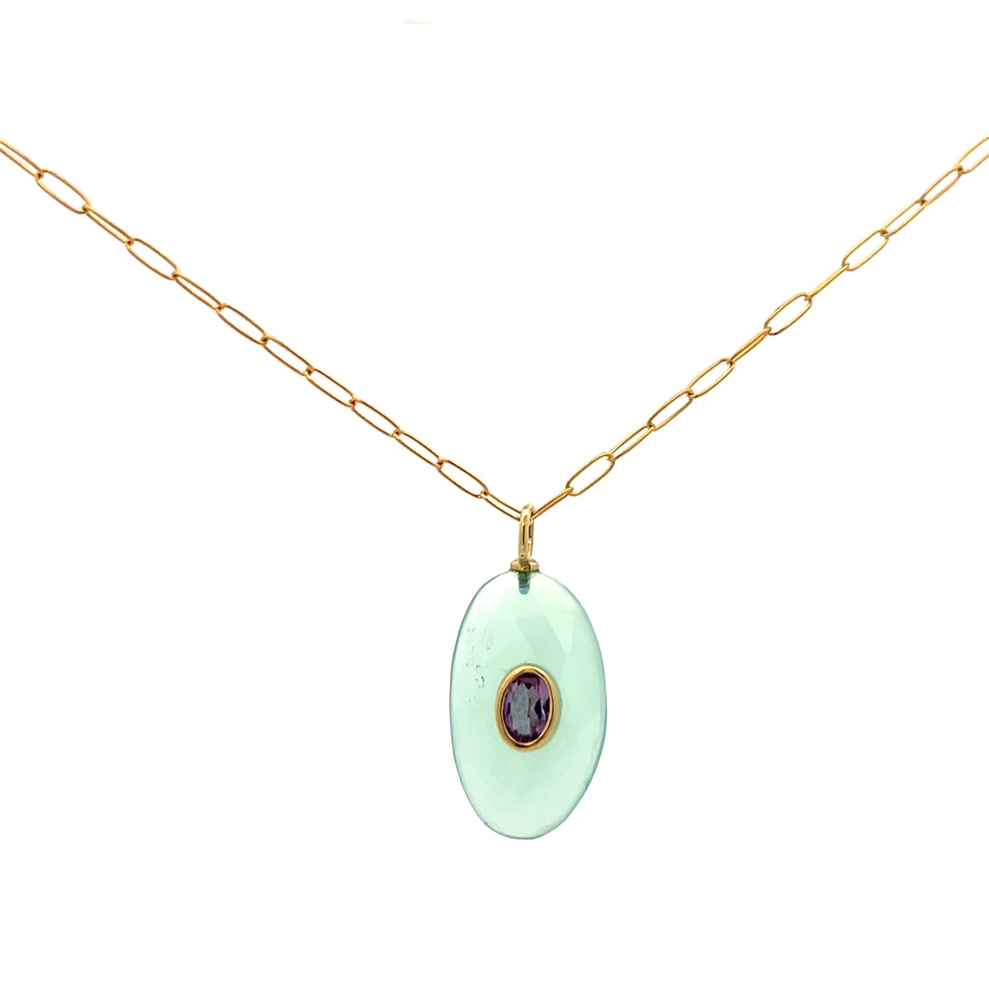 The Celeste Necklace: Chalcedony