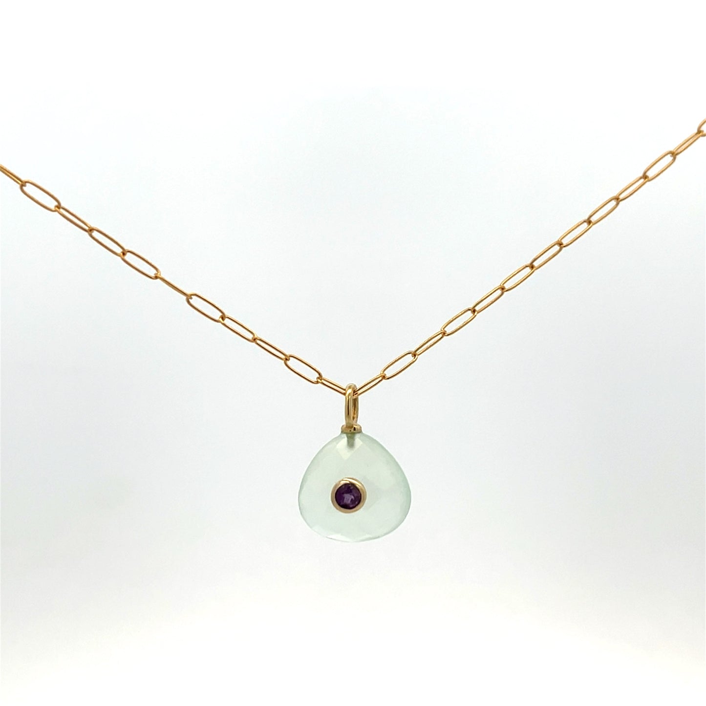 The Celeste Necklace: Chalcedony