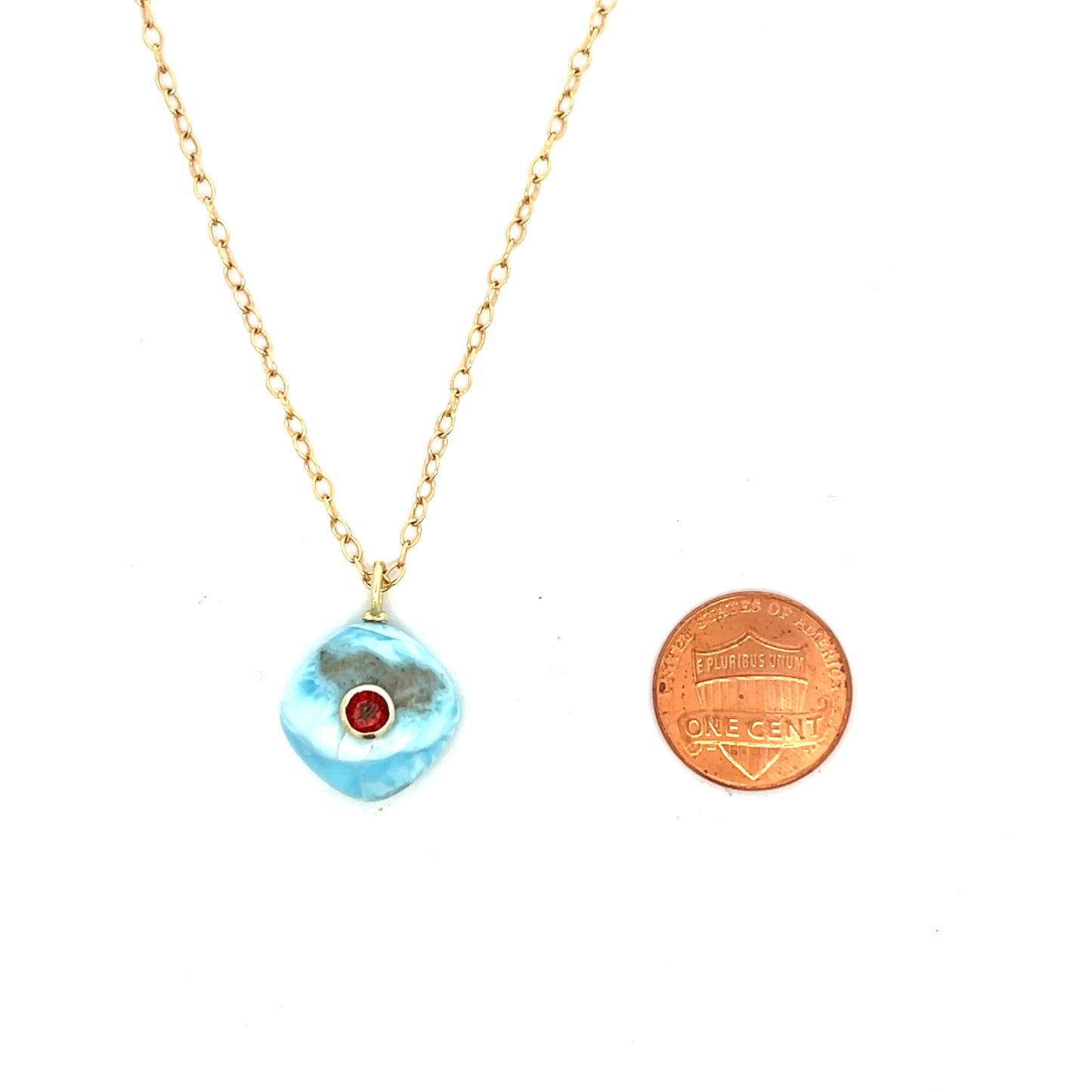 The Celeste Necklace: Larimar