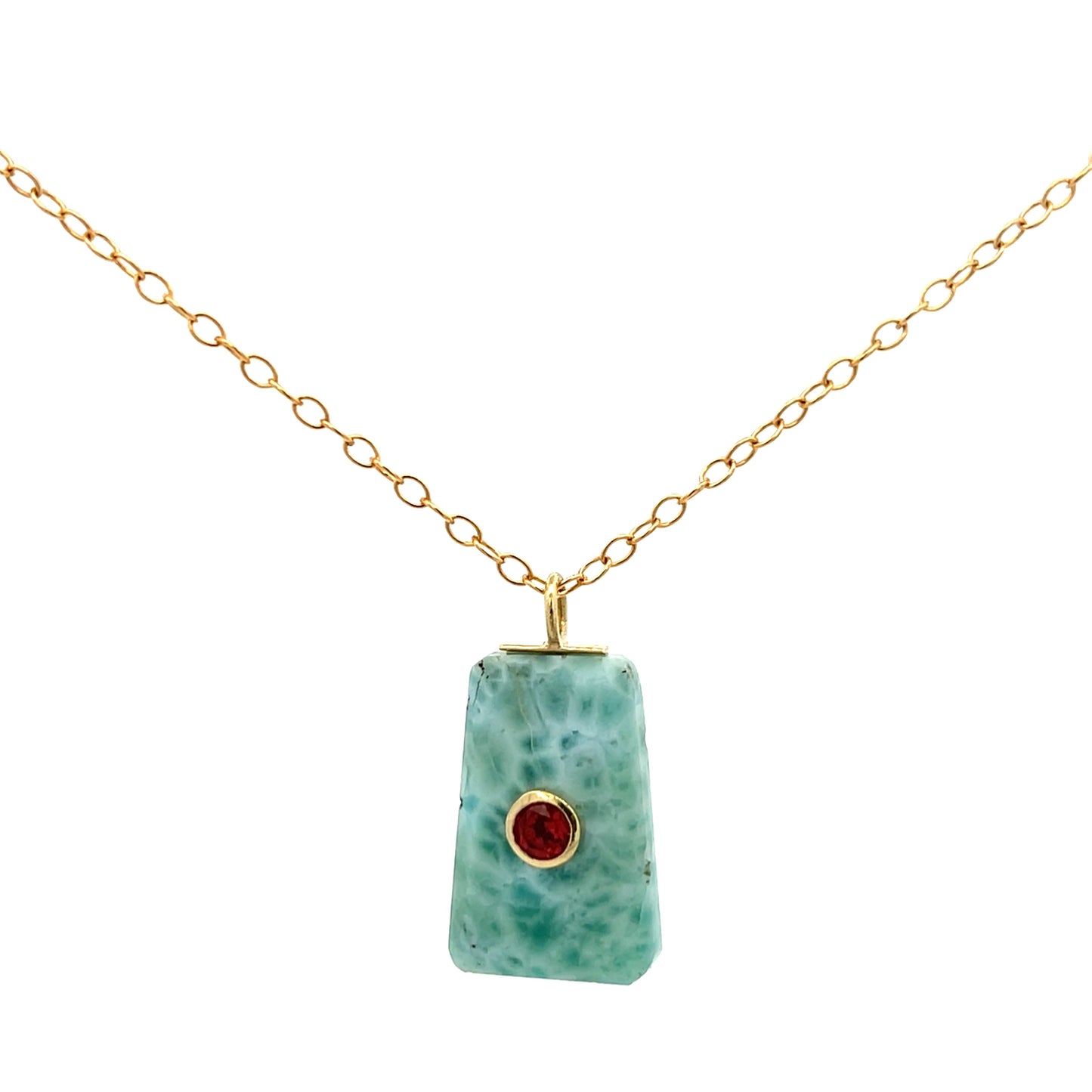The Celeste Necklace: Larimar