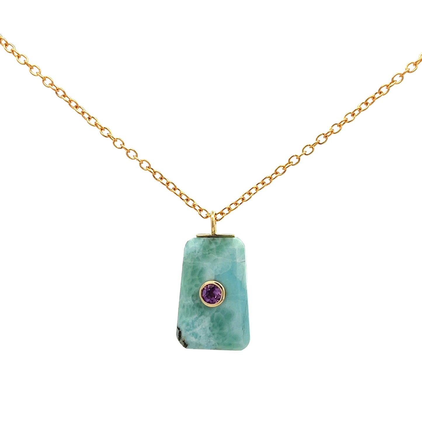 The Celeste Necklace: Larimar