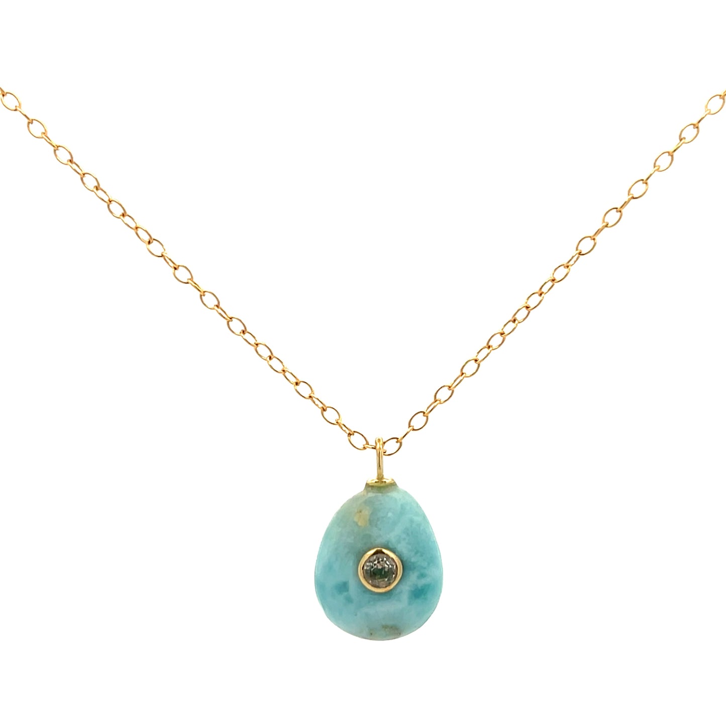 The Celeste Necklace: Larimar