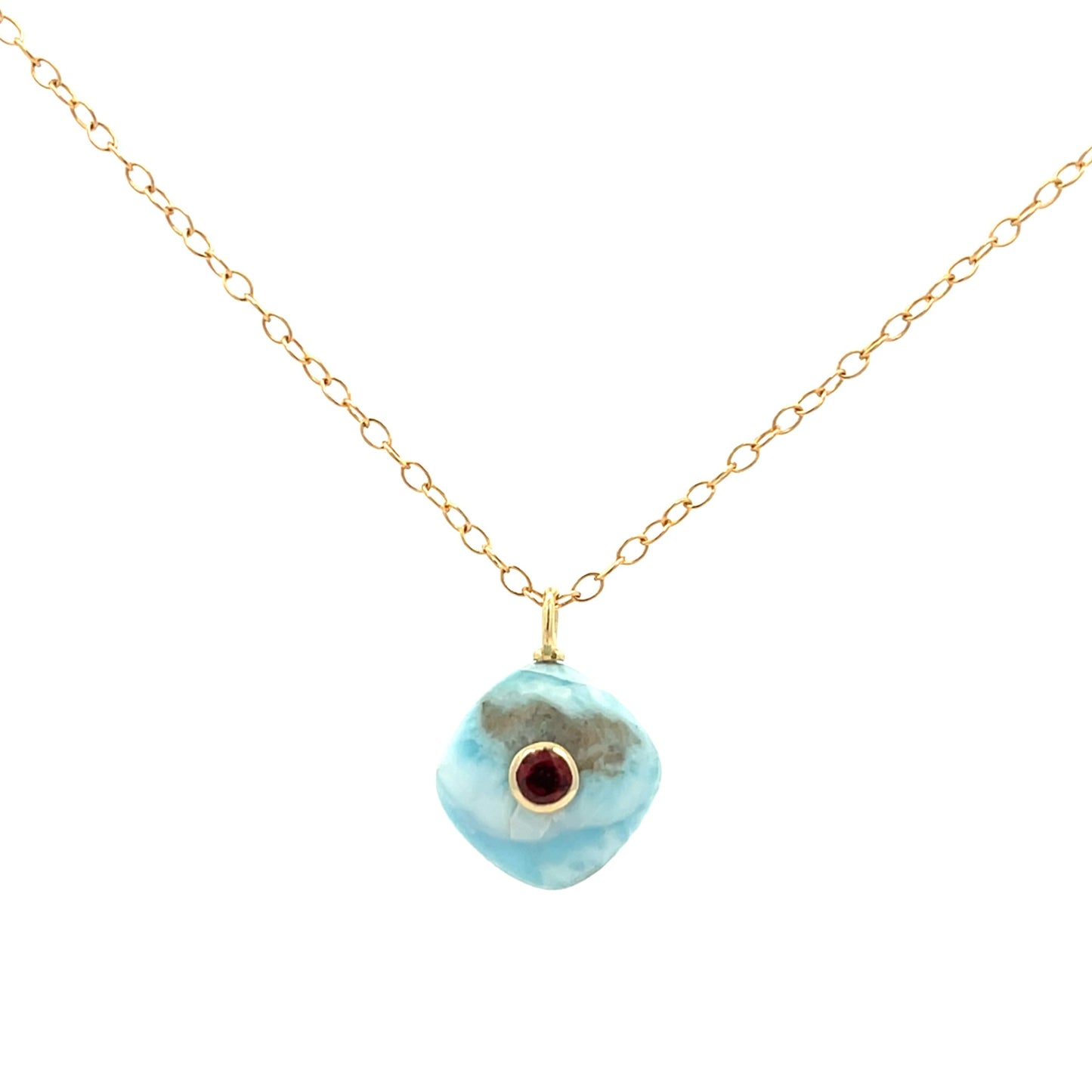 The Celeste Necklace: Larimar