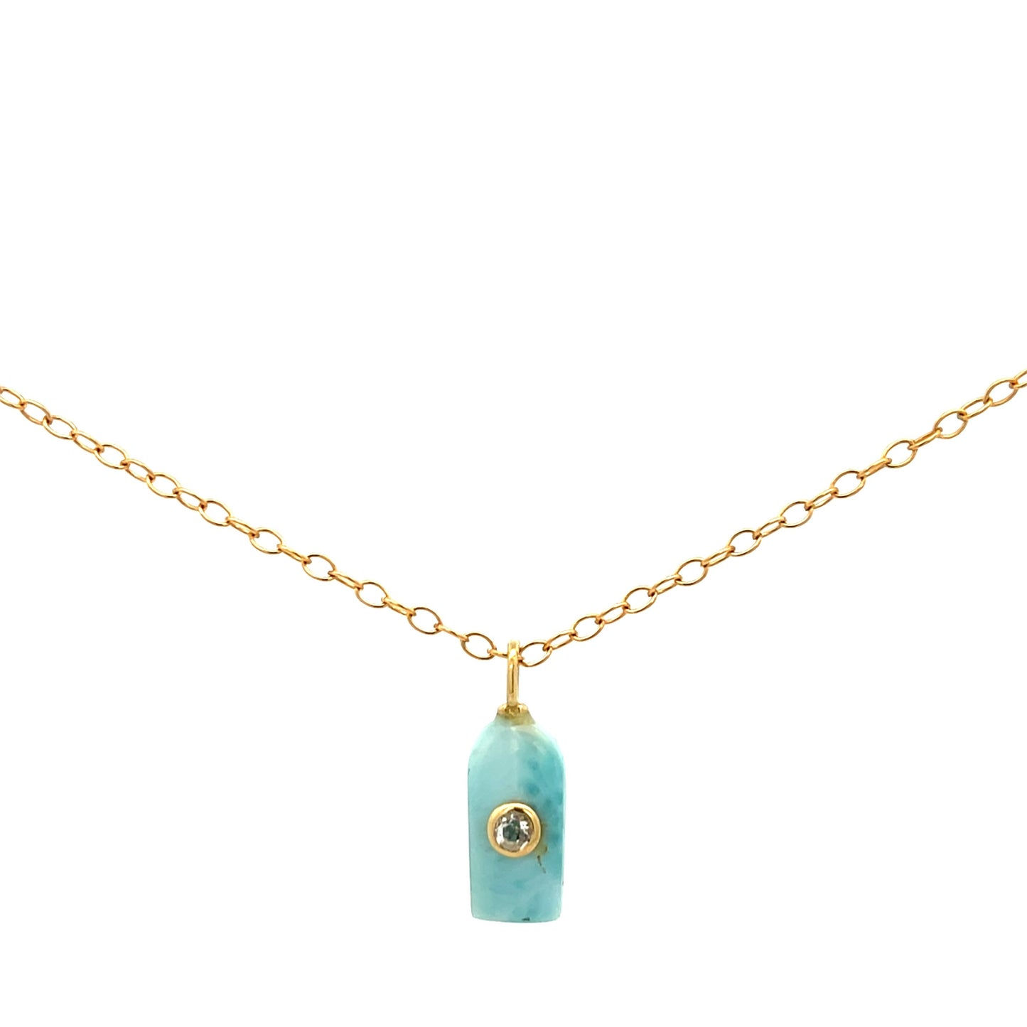 The Celeste Necklace: Larimar