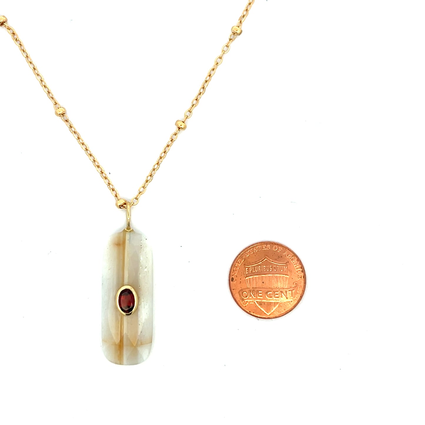 The Celeste Necklace: Botswana Agate
