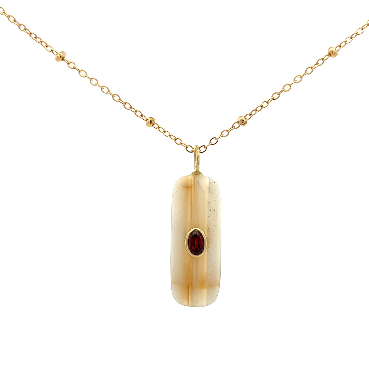 The Celeste Necklace: Botswana Agate